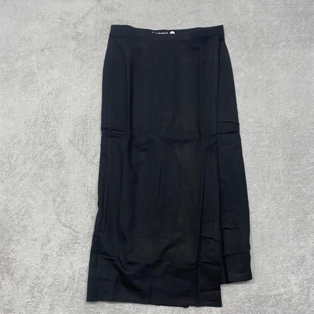 Betabrand Sassiest Pants Womens Medium Black Faux Wrap Skirt Cropped Stretch - Picture 4 of 8